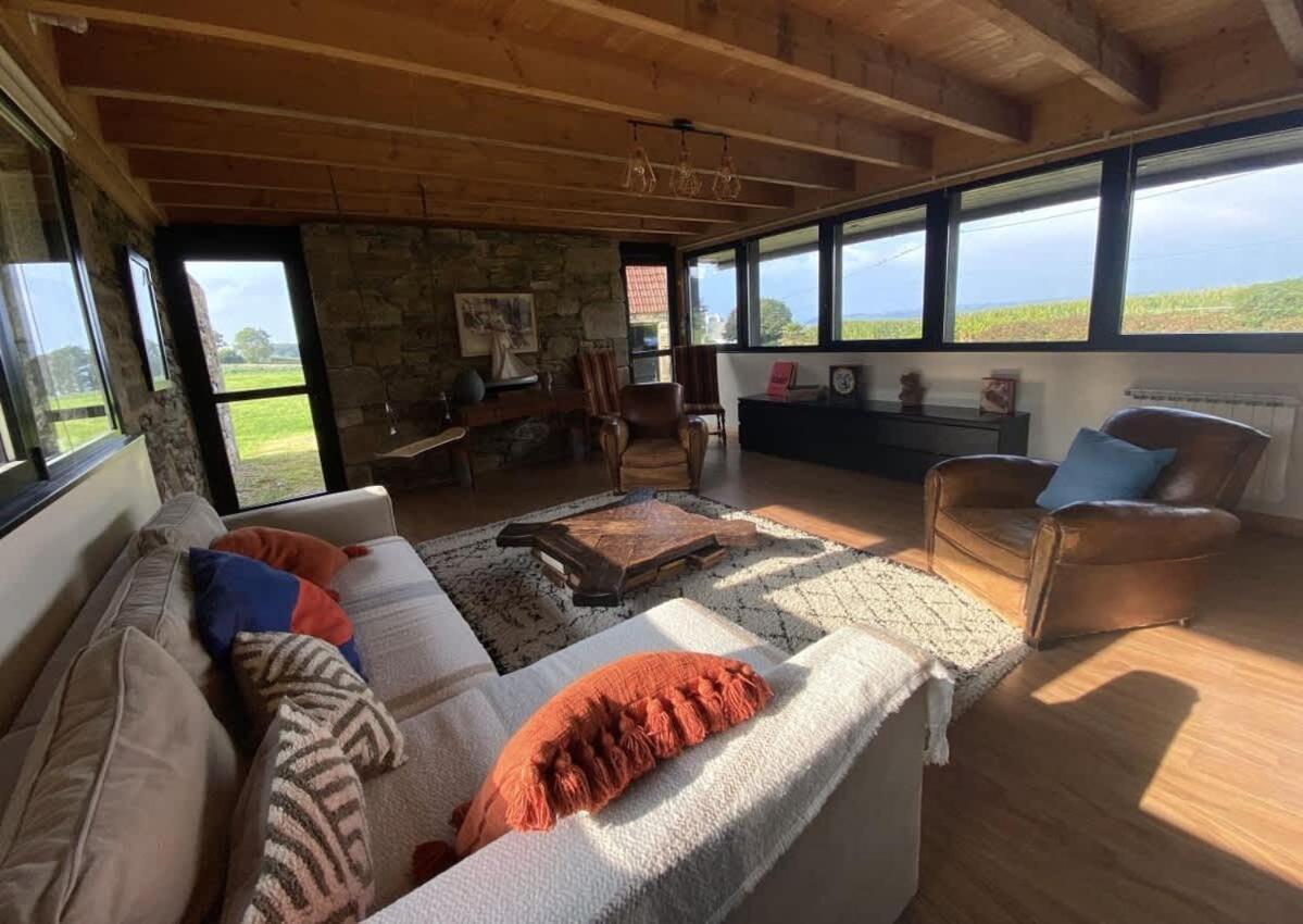 Large Farmhouse With Garden And Sea View For 8 People Locquenole Bagian luar foto